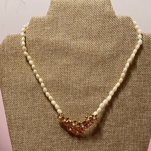 Simulated seed pearl necklace